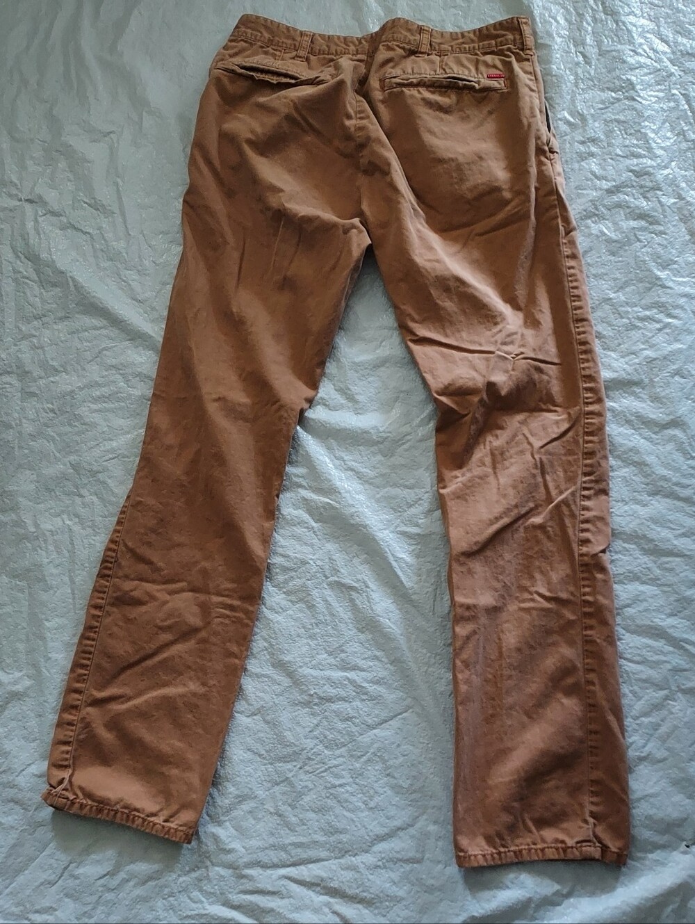 Men's Casual Chino Pants in Warm Brown - Picture 2 of 4